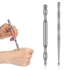 2 Pcs Stainless Steel Acupuncture Acupressure Pen Facial Reflexology Tools