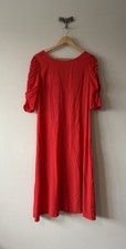 Marks and Spencer Red Shimmer Leopard Print Crossover Back Dress Size 18 Viscose