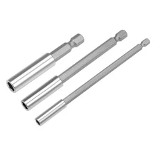 Magnetic Bit Extensions 2.36-Inch 4-Inch 6-Inch Quick Release 1/4-Inch Hex 3 Pcs