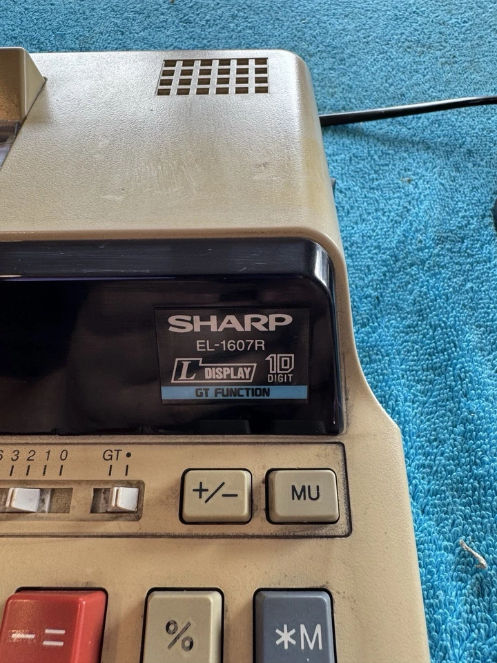 Sharp EL1607R Electronic Printing Calculator Vintage Working Prop Retro Pa - Image 2 of 4