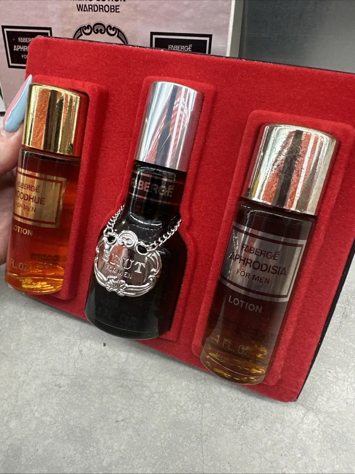 Juego de caja vintage Fabergé loción para hombre Colonia - NUEVO EN CAJA - Woodhue & Afrodisia Foto 3 de 4
