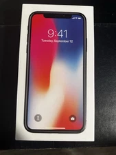 iPhone X 256GB Space Gray Only Original Apple empty box w tray papers sticker 