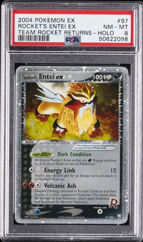 Rocket's Entei ex graded PSA 8 for sale on eBay