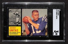 1962 Topps #1 Johnny Unitas HOF  SGC 3 VG C104494