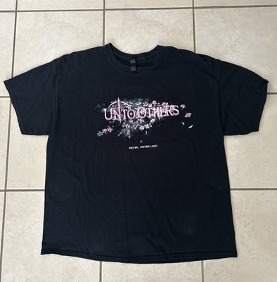 Unto Others Tshirt. Never Neverland. Pre Owned. 2XL. Black. One Sided