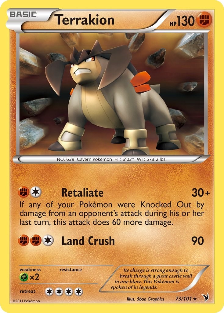 Terrakion Reverse Holofoil [NVI - 73/101]NM