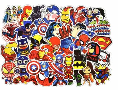 50x Aufkleber Marvel Superhelden Spiderman Stickerbomb Sticker Laptop Comic