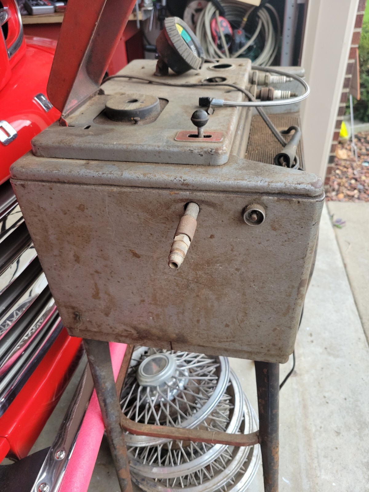 Vintage Champion Spark Plug Tester Cleaner Service Oil Gas Station w