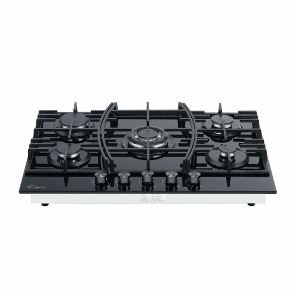 Empava 30 Black Tempered Glass 5 Italy Sabaf Burners Stove Top Gas Cooktop EMPV-30GC918