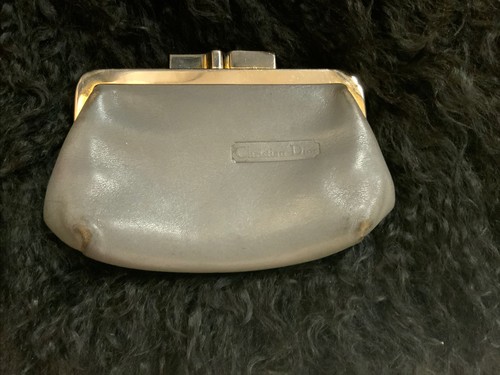 Mini Bolso Billetera Christian Dior Trotter Cuero Gris Auténtico De Colección - Imagen 2 de 11