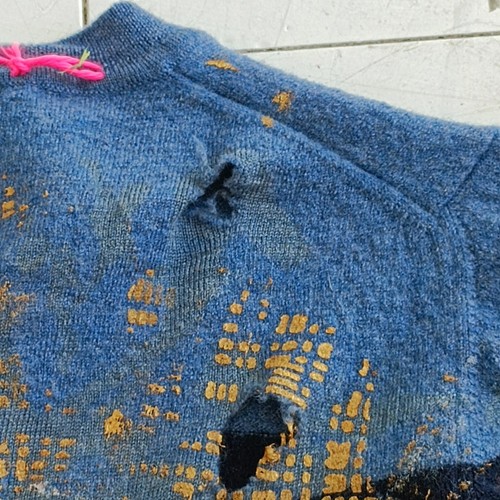 VIVIENNE WESTWOOD CUSTOMISED Jumper - Size XXS - Painted Printed GOLD UNIQUE - Picture 22 of 24