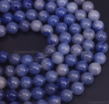 Natural Blue Aventurine Gemstone Round Loose Beads 4mm 6mm 8mm 10mm 12mm 15.5"