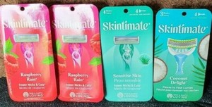 4 new packages Womens Skintimate  Sensitive Disposable Razors, 16 ct, Free Shipp