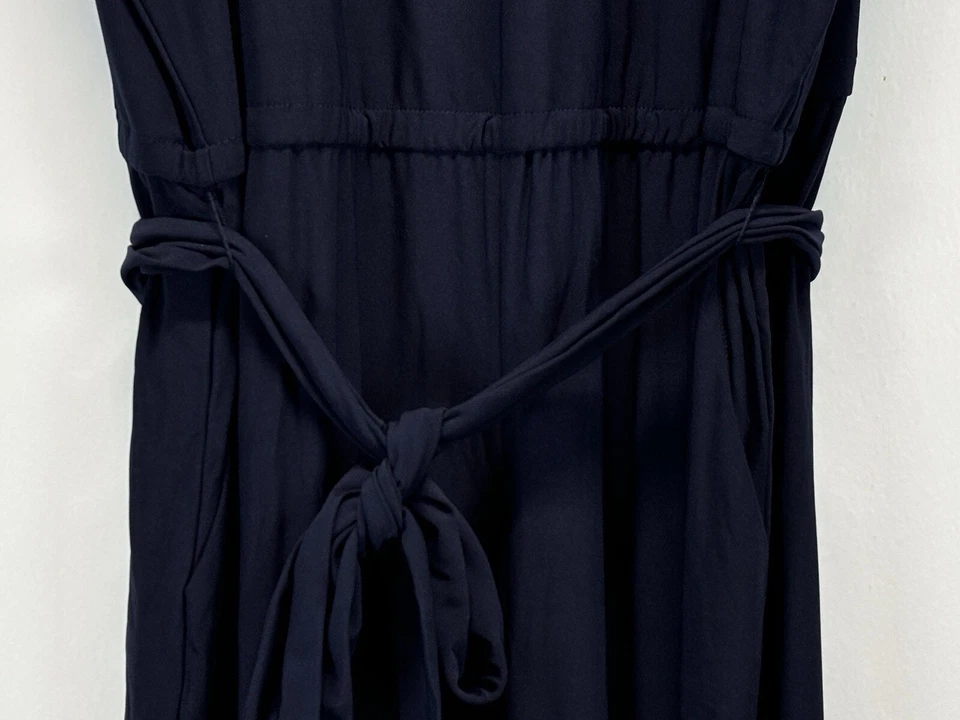 Lauren Ralph Lauren Jumpsuit One Piece Sz 2X Plus Navy Stretch Belted - Image 3 of 4