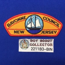 Boy Scout CSP Bayonne Council Shoulder Patch NJ 2211B3-BIN