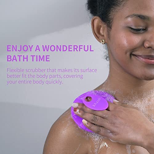 Silicone Body Scrubber 2 Pack Shower Bath Brush More Hygienic Than Traditiona... - Picture 5 of 7