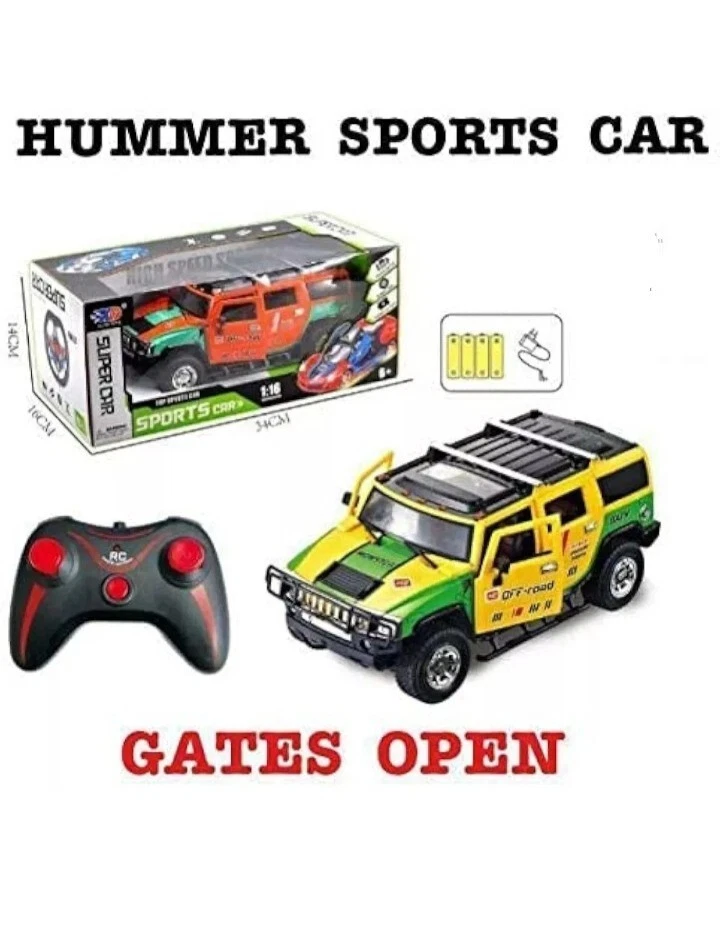 Hummer Monster Car Remote Control Openable Dr 1:16 Scal VehicleOffRoad Big Size. - Image 3 of 4
