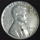 1943-P 1C Lincoln Wheat Cent BU Steel 24ct0213-2