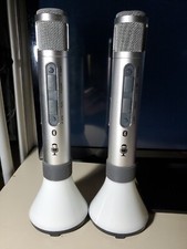 Singing Machine, 2Pk Duet Karaoke Wireless Microphones w Bluetooth Speakers Toy