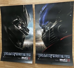TRANSFORMERS 15th Anniversary SDCC Movie POSTER set - Megatron & OPTIMUS PRIME