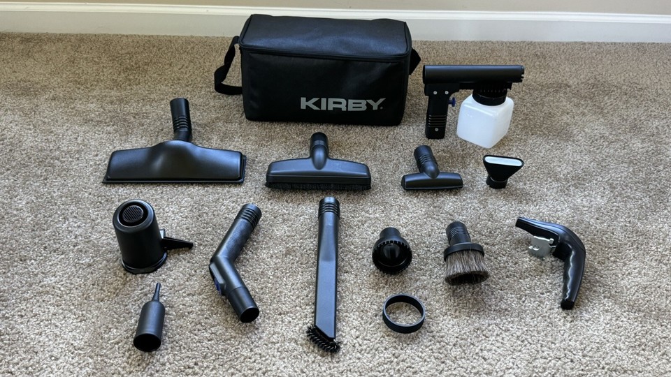 Kirby Avalir 2 Upright Vacuum Cleaner W/ Attachments. USED A HANDFUL OF