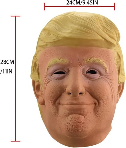 Pack of 2 Donald Trump Latex Mask Cosplay Party Celebrity President - Picture 2 of 13
