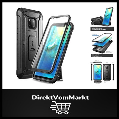 Elegante 360 Grad Hülle für Huawei Mate 20 Pro - Praktischer Schutz in Schwarz