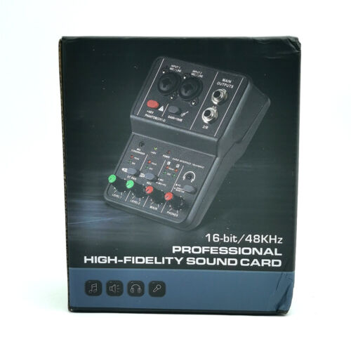 2 Channel Audio Mixer Mini Sound Mixing Console DJ Music Live Record Board USB - Picture 14 of 21