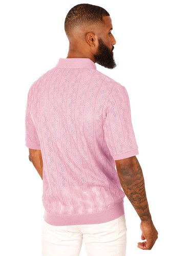 Barabas Men's French Crochet Floral Short Sleeve Polo Shirts 3P18 - 第 17/37 張圖片