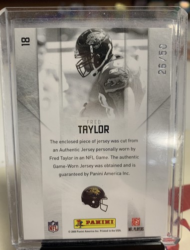 Parche de 4 colores Playoff Prestige Stars of the NFL 2009 Fred Taylor/50 Jaguars - Imagen 2 de 2