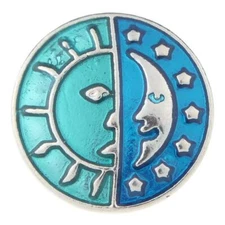 Fit Ginger Snap Silver Moon and Sun 18mm Snap