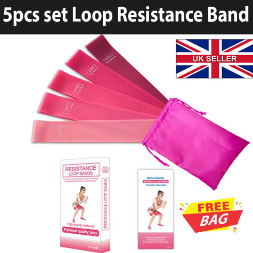 Original Widerstandsbänder Schleifenbänder Yoga Heim Übung Fitnessstudio Latex Set UK ✅✅✅ - Bild 1 von 20