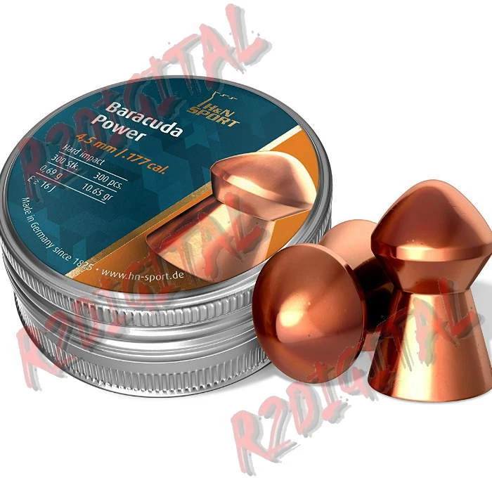 PIOMBINI H&N SPORT BARACUDA POWER HN-BP DIABOLO CAL 4.5mm .177 TESTA DOMED