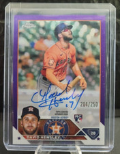 2023 Topps Chrome Rookie AUTO David Hensley Purple /250 - Houston Astros