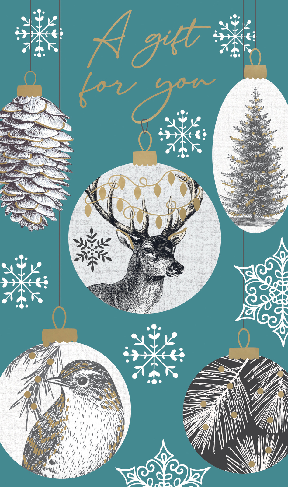 A Gift For You Baubles Christmas Money Wallet Gift Card Xmas Moneyholder Cards