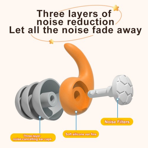 Silicone Noise Cancelling Ear Plugs for Sleep, Flights, Snoring, Work, Studying - Picture 8 of 14