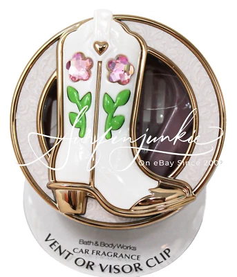 Bath & Body Works Scentportable Holder Car Visor Vent Clip Cowboy Boot Boots New