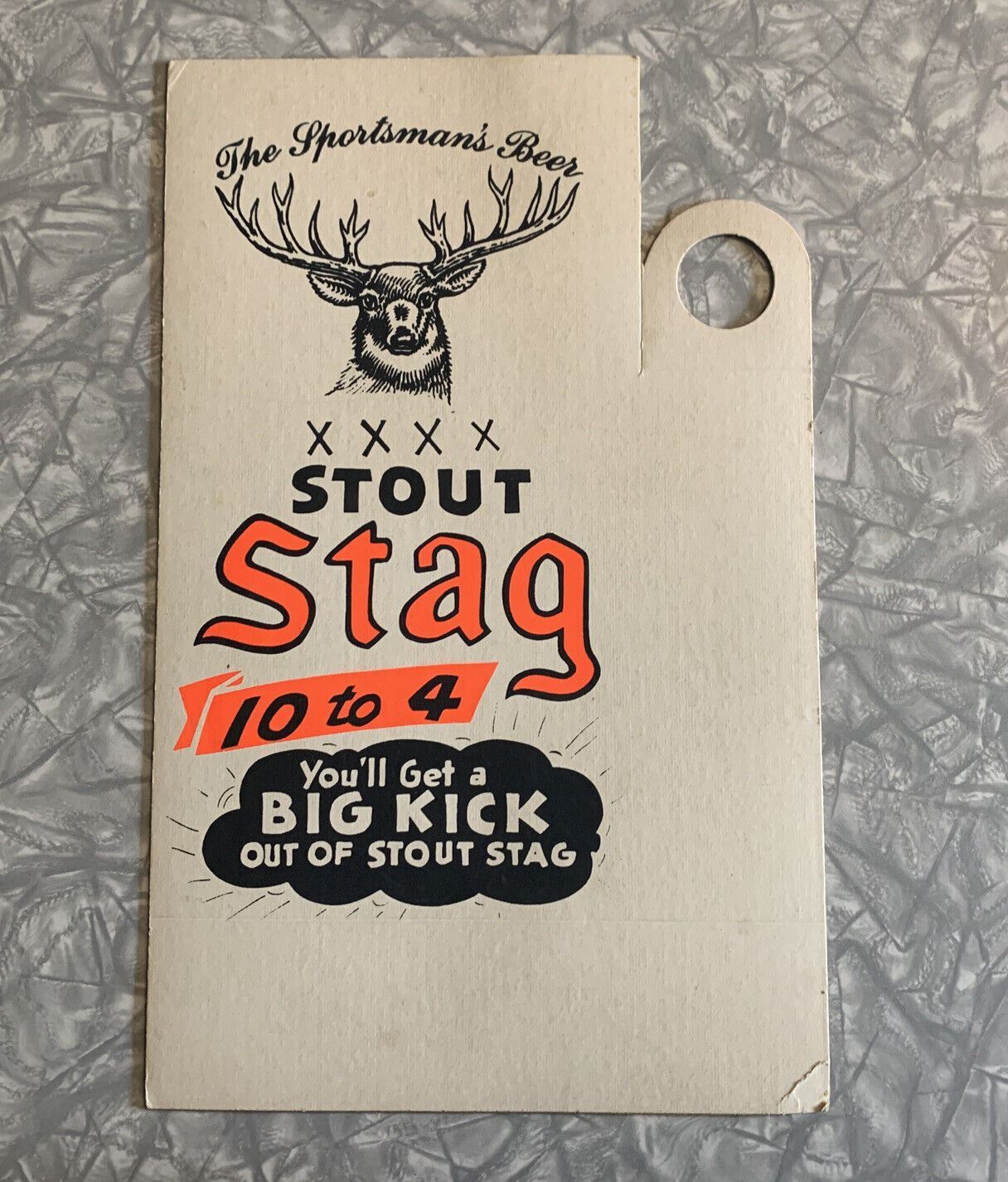 Rare Vintage Stag Stout 10 to 4 The Sportsman’s Beer Store Display eBay