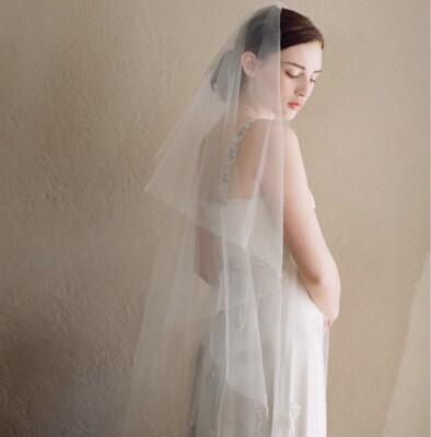 Twigs & Honey for J.Crew Single Layer Fingertip Veil in Ivory #C4061. NWT! $120 Twigs & Honey for J.Crew ￼Single Layer Fingertip  main image 4