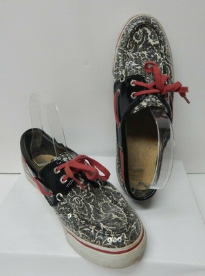 floral boat shoes
