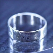 size 6.75, vtg southwestern sterling silver 925 handmade ring stackable band