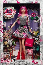 MATTEL 2015 BARBIE TOKIDOKI 10TH ANNIVERSARY BLACK LABEL PINK HAIR NEW U.S.