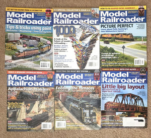 Lot of 6 MODEL RAILROADER Magazine 2016-2018. Train, Layouts, Railroad +