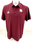 Msu Mississippi State Bulldogs Adidas Stadium Coaches Polo Maroon Shirt Men's Xl