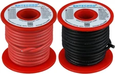 BNTECHGO 14 Gauge Silicone Wire Spool Red and Black Each 25Ft Flexible 14 AWG St