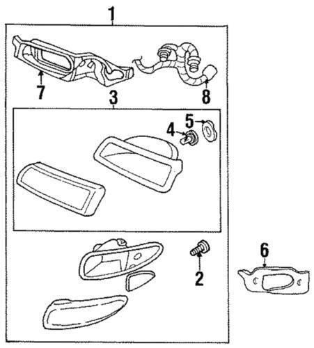 Carcasa de faro lado conductor para GM Pontiac Grand Prix 1997-2003 (N/P 16522601)