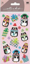 PENGUINS Penguin Snow Snowflakes Winter Gift Christmas Sticko Stickers Scrapbook