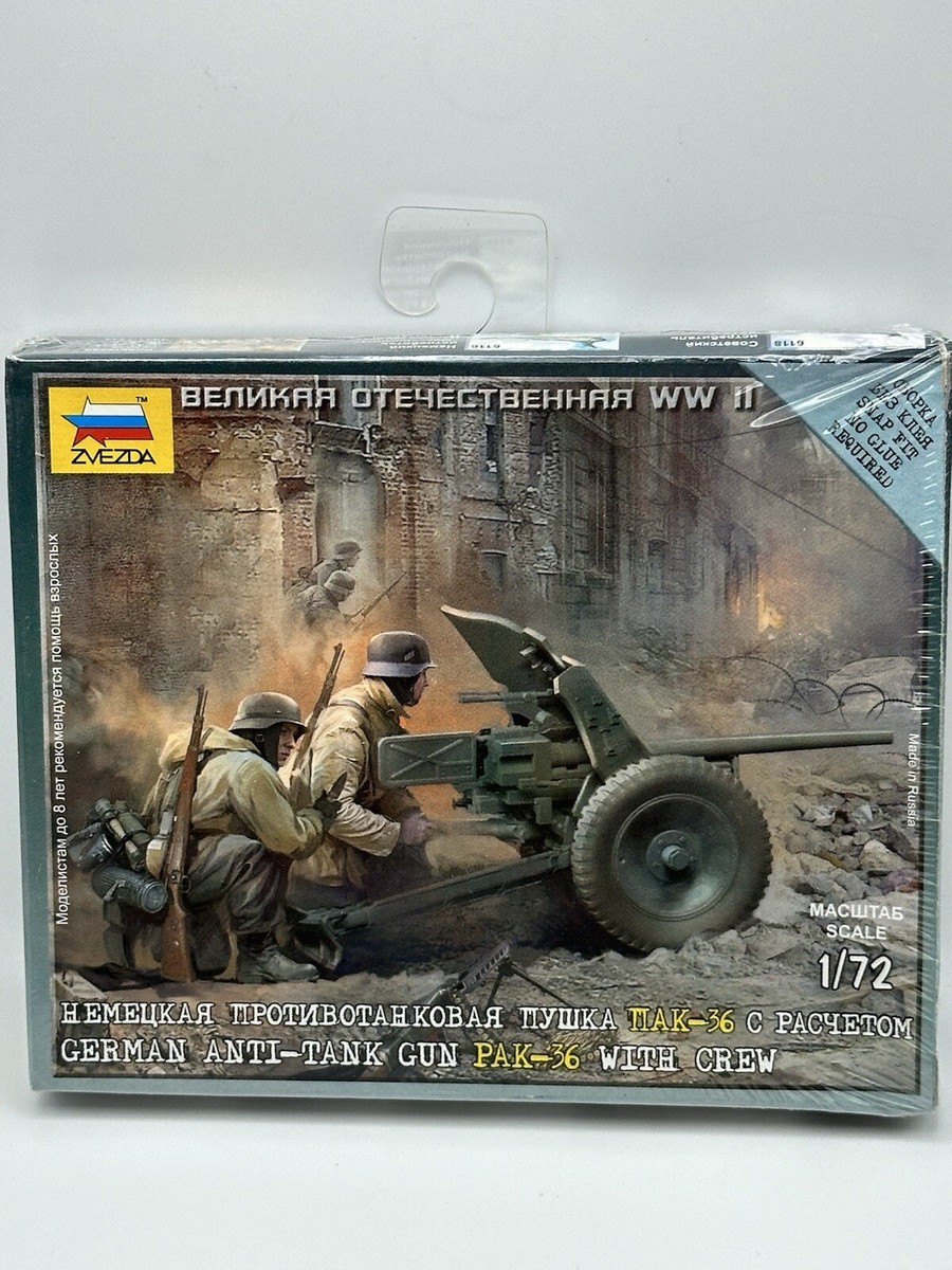 Zvezda German Anti-tank Gun PAK-36 With Crew New Sealed Art Of