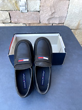New Tommy Hilfiger Toddlers Girls Kids Leather Dress Boat Shoes 4.5M 55