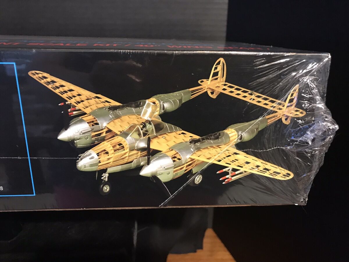 GUILLOWS 2001 P-38 L LIGHTNING BALSA FLYING MODEL KIT-NIB-1 GUILLOWS 2001 P-38 L LIGHTNING BALSA FLYING MODEL KIT-NIB-1